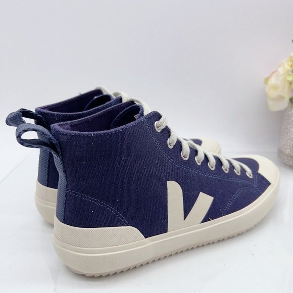 VEJA Nova High Top Fashion Logo Sneaker Nautico Pierre Canvas Mens US 8 EU 41 - Picture 3 of 10